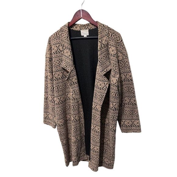 Melrose and Market Black and Tan Patterned Cardigan - Picture 6 of 10